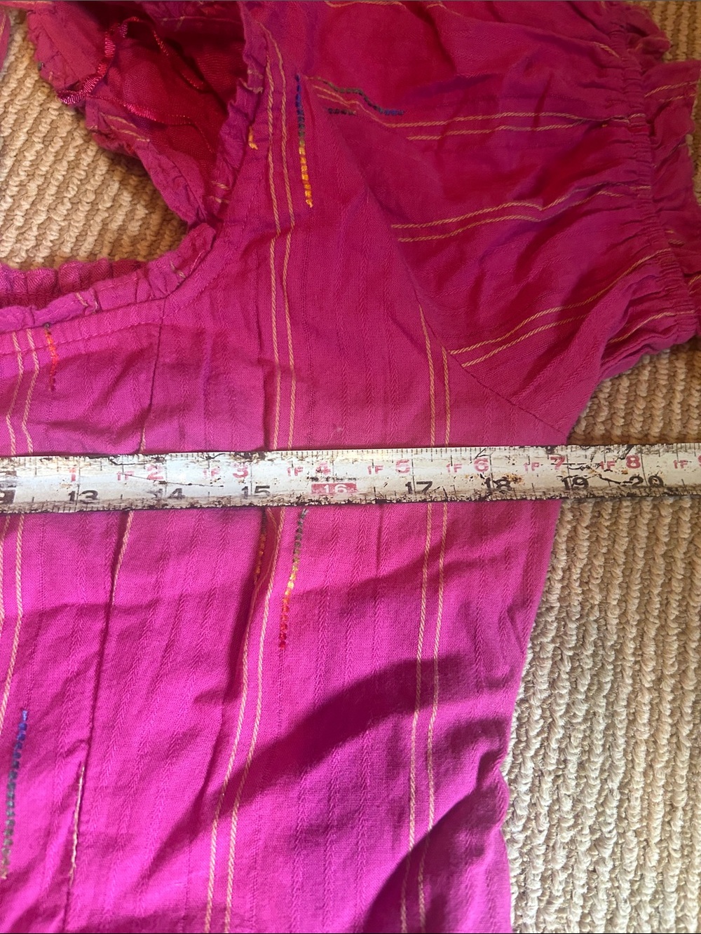 NWT FREE PEOPLE Seratonin corset Square Neck Puff Sleeve Top size large - Picture 6 of 9